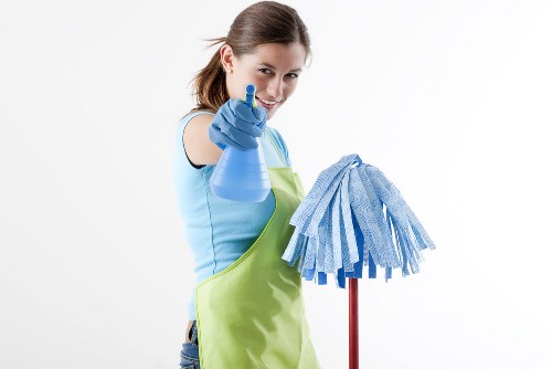 Dagenham Carpet Cleaners team beginning a carpet cleaning service
