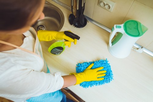 Website performance and cookie management illustration for a carpet cleaning business