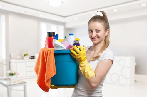 Low-carbon van used for eco-friendly carpet cleaning in Dagenham