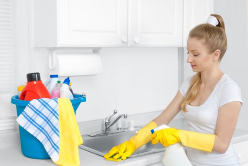 Dagenham Carpet Cleaners team working safely during a carpet cleaning job